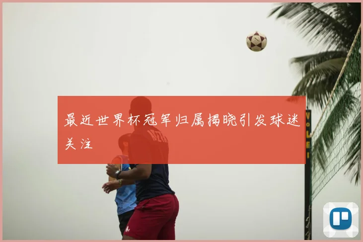 最近世界杯冠军归属揭晓引发球迷关注