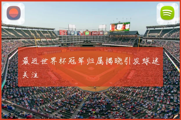 最近世界杯冠军归属揭晓引发球迷关注